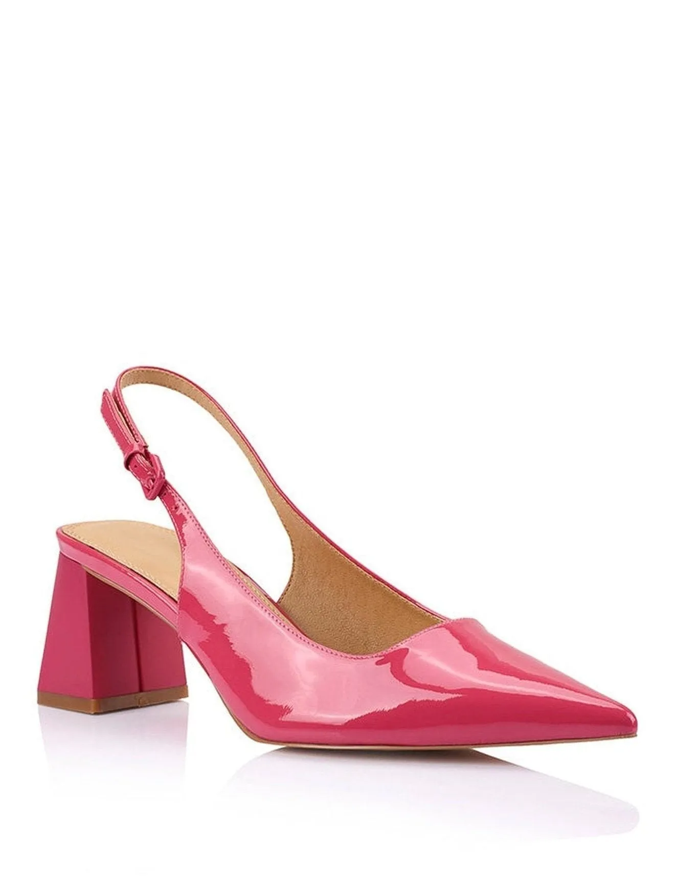 Pointed Toe Slingbacks - Raspberry Patent - Yarra