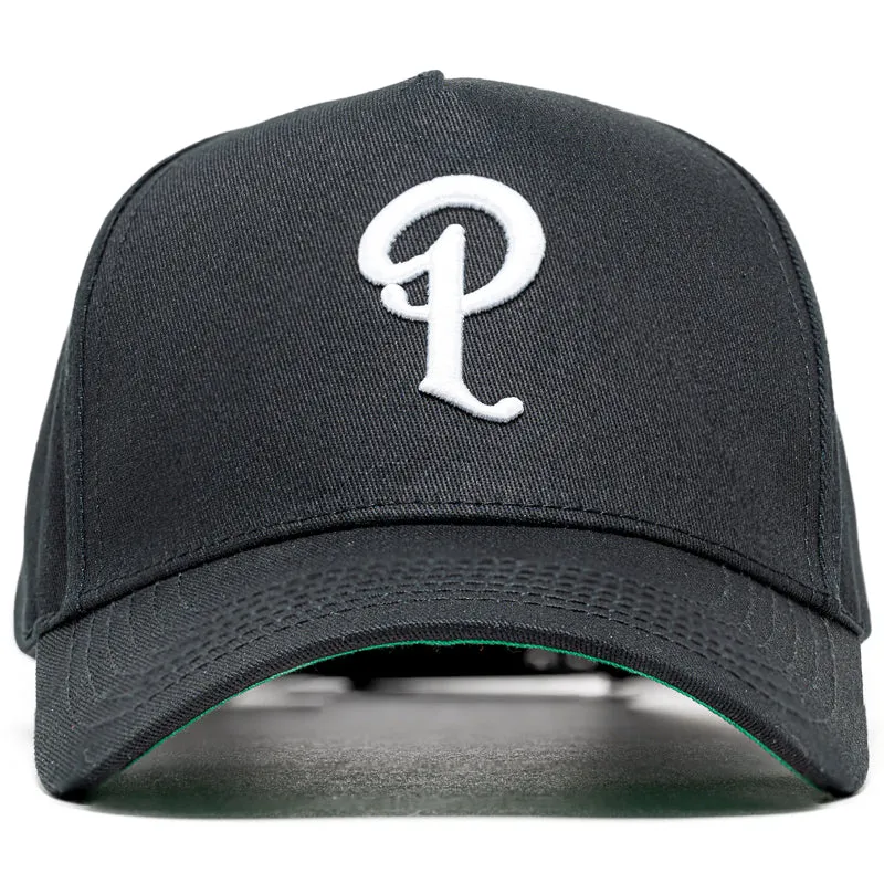 Politics A-Frame Snapback Hat - Black/Green Undervisor