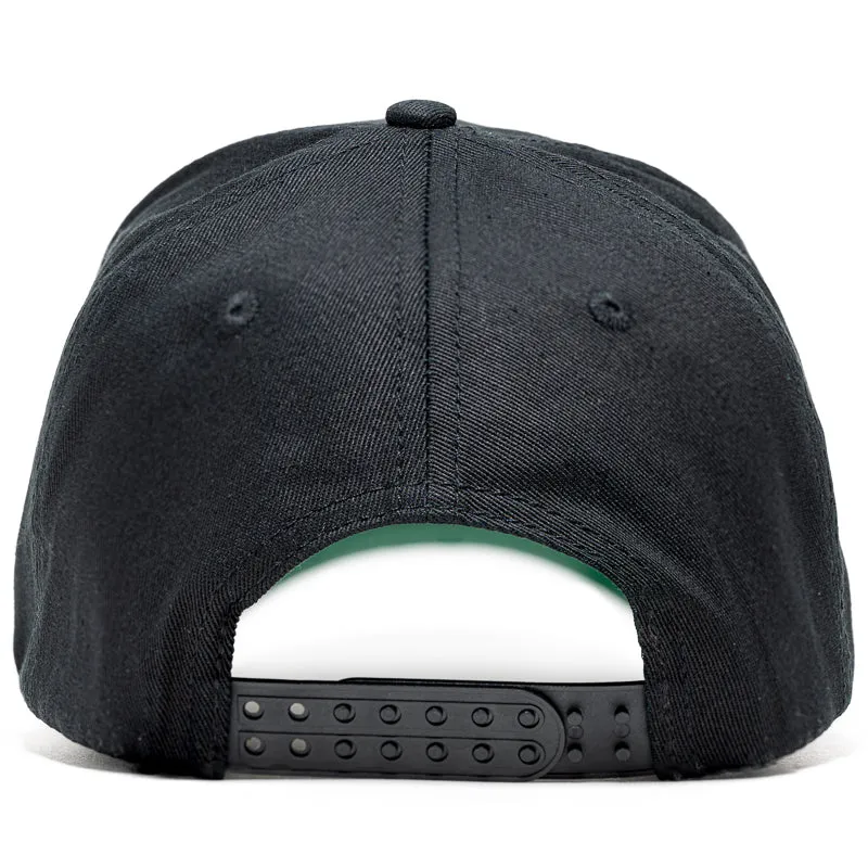 Politics A-Frame Snapback Hat - Black/Green Undervisor