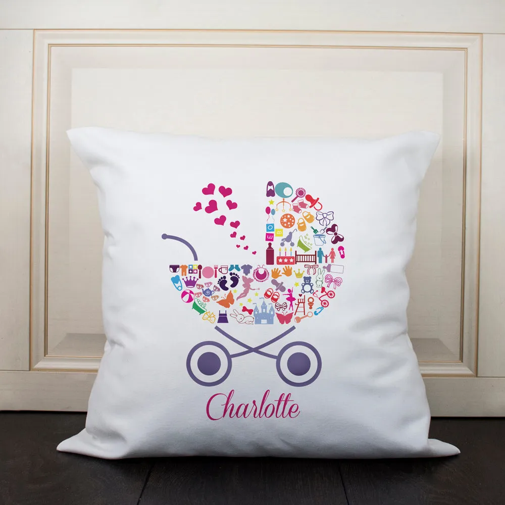 Pram Baby Memory Cushion Cover for Girls