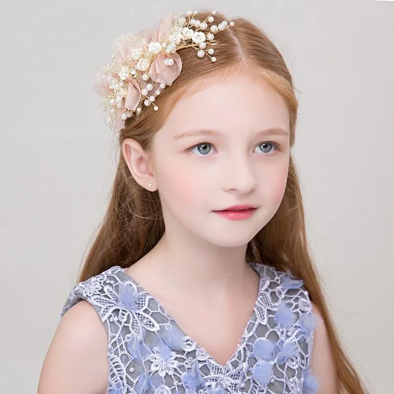 Tiara Flower Girl Clip