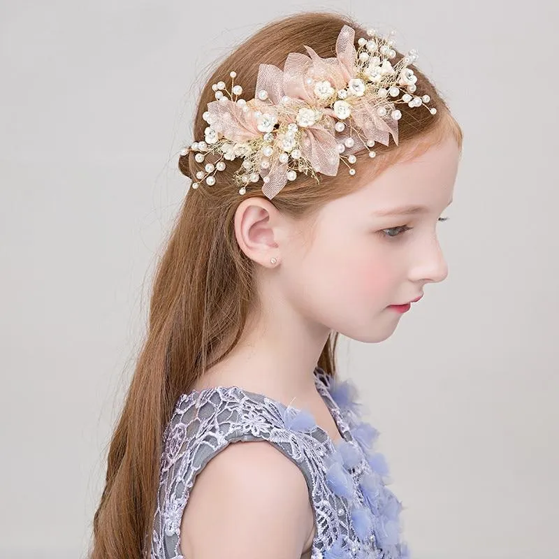 Tiara Flower Girl Clip