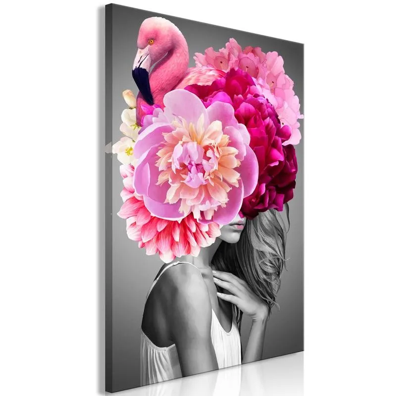 Quadro Flamingo Girl (1 Part) Vertical