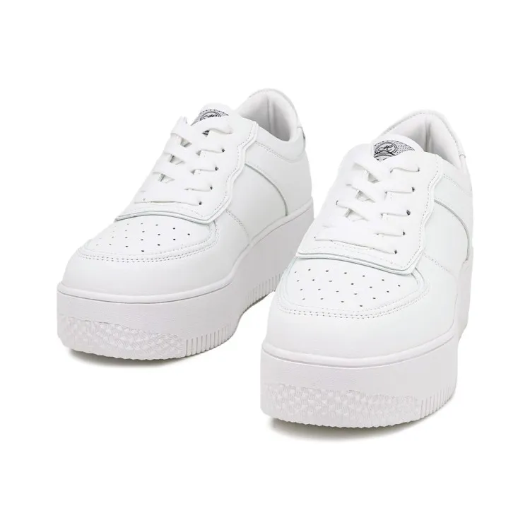 QUEEN HELENA X2612 Women's Platform White Sneakers