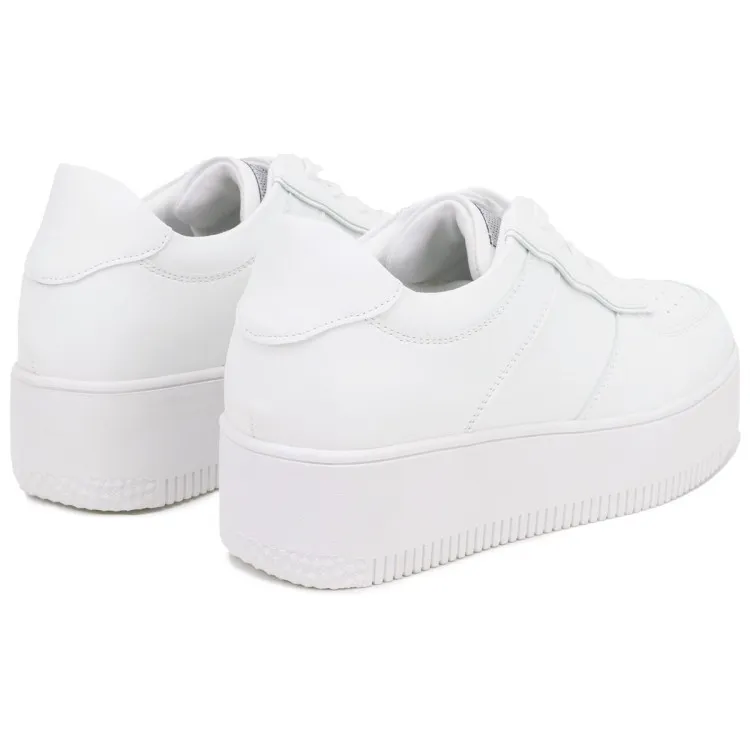 QUEEN HELENA X2612 Women's Platform White Sneakers