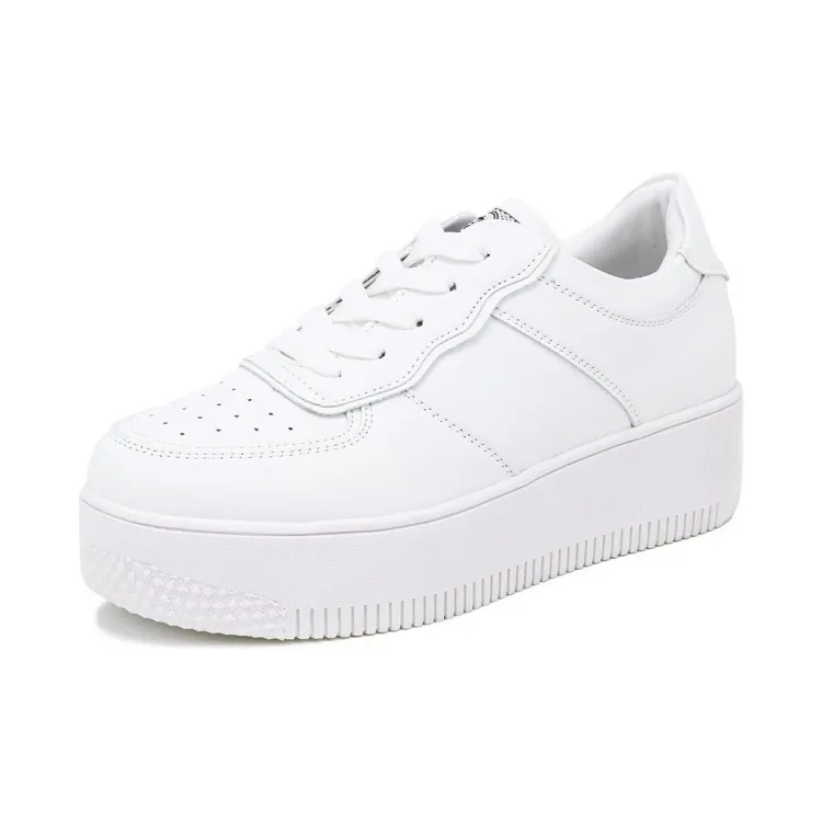 QUEEN HELENA X2612 Women's Platform White Sneakers