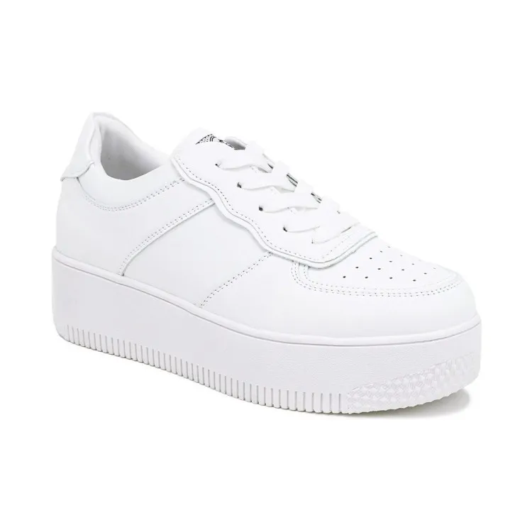 QUEEN HELENA X2612 Women's Platform White Sneakers