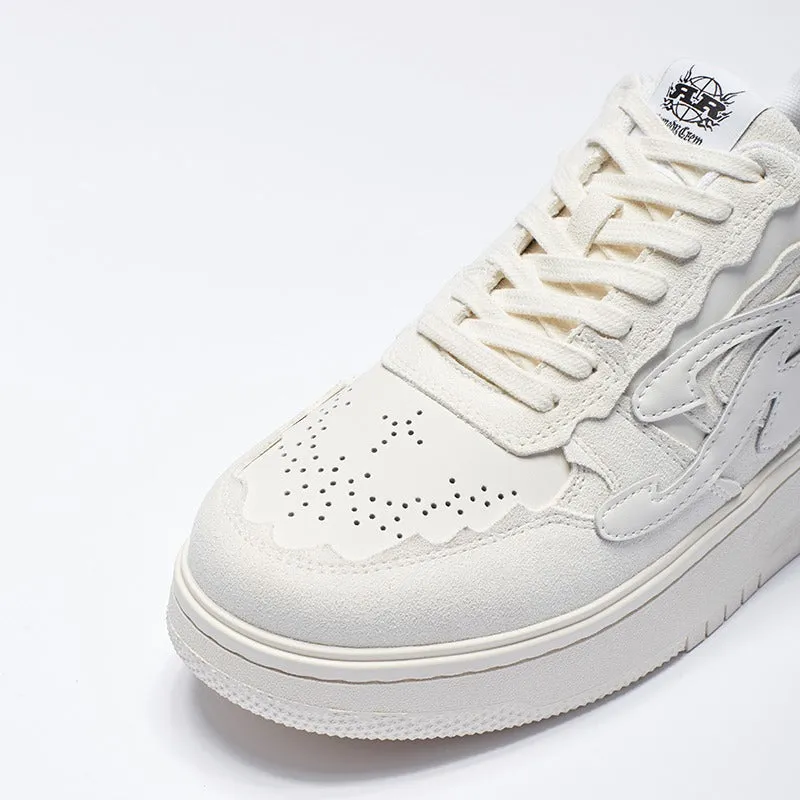 R-Evil Suede White Shoes