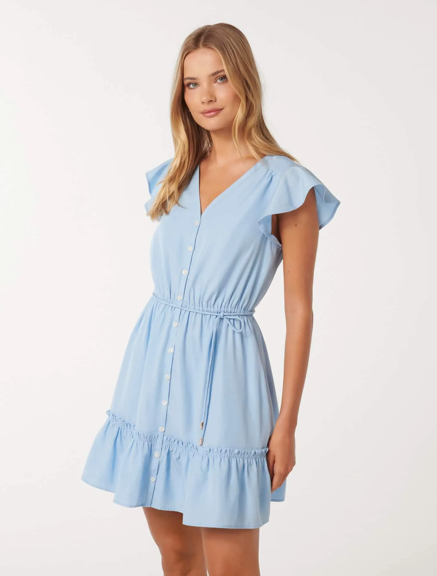 Rahnee Frill-Hem Mini Dress