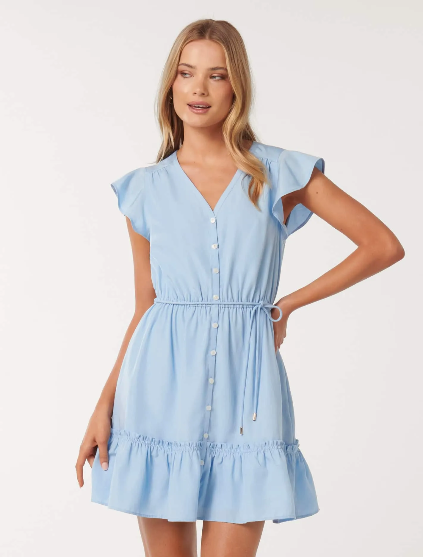 Rahnee Frill-Hem Mini Dress