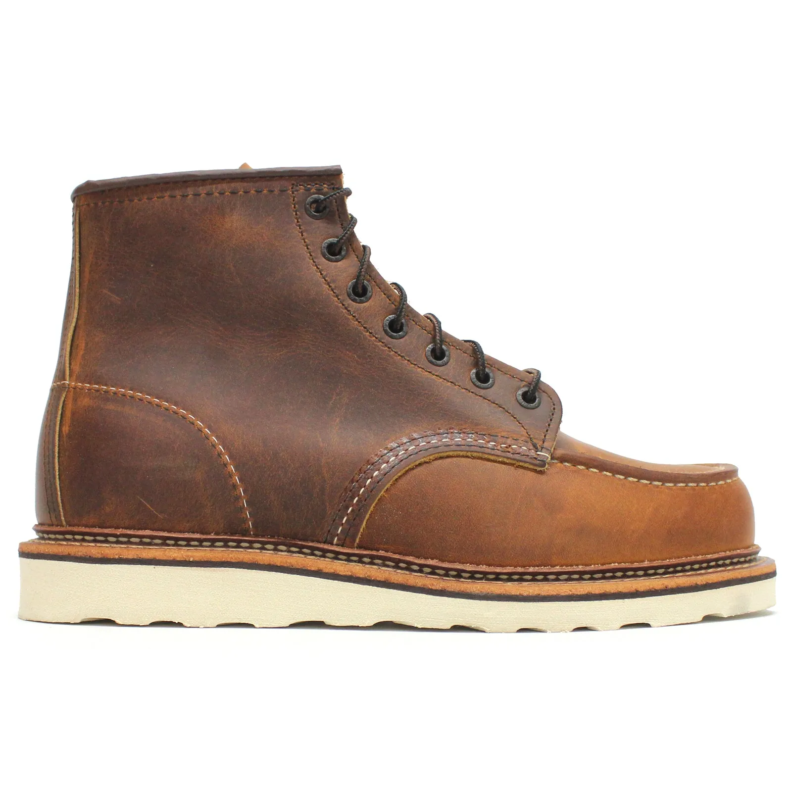 Red Wing Mens Boots 6 Inch Classic Moc Lace-Up Ankle Goodyear-Welt Leather - UK 9.5