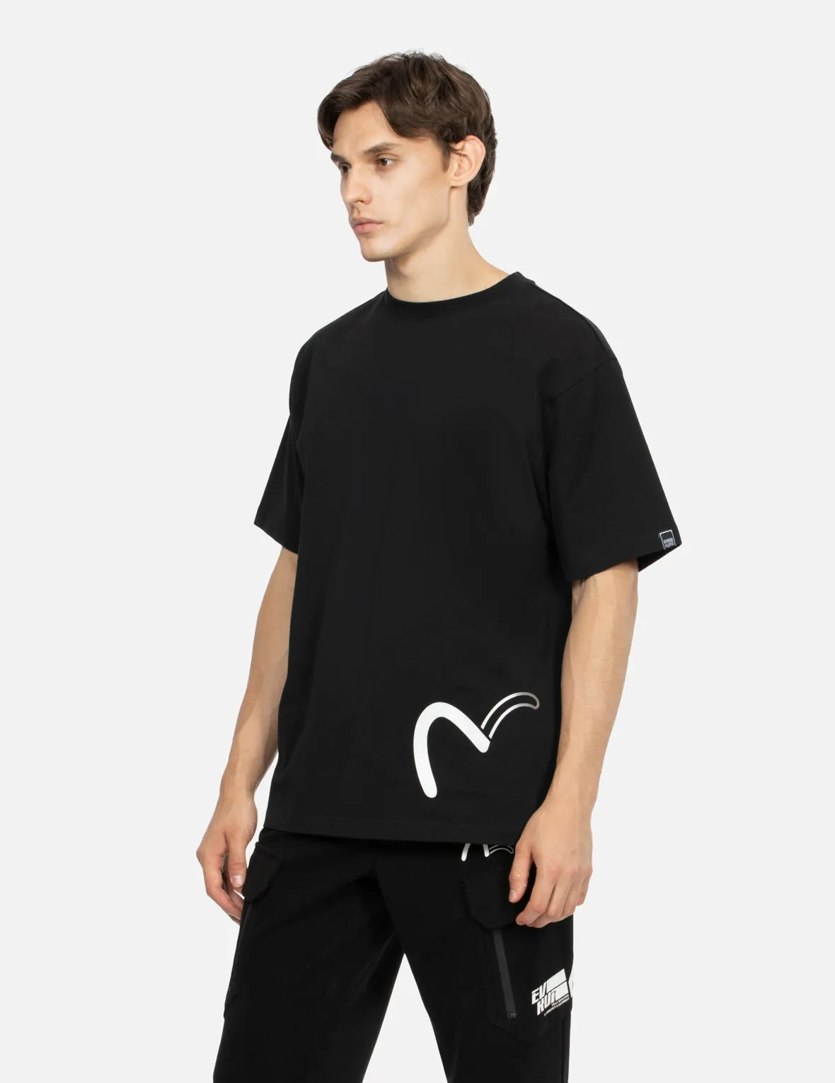 Reflective Seagull Print Regular Fit T-shirt