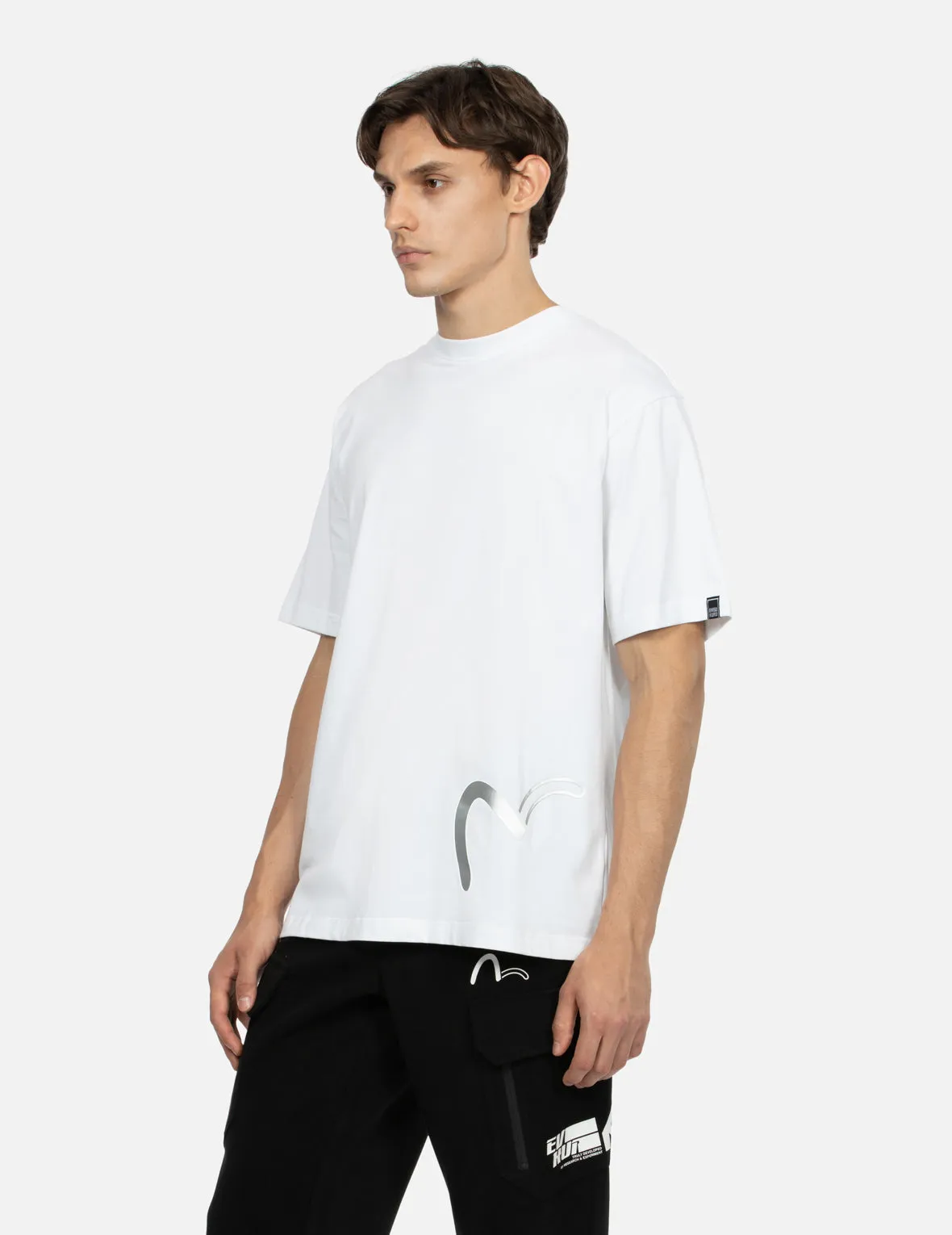 Reflective Seagull Print Regular Fit T-shirt