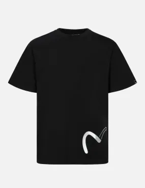 Reflective Seagull Print Regular Fit T-shirt