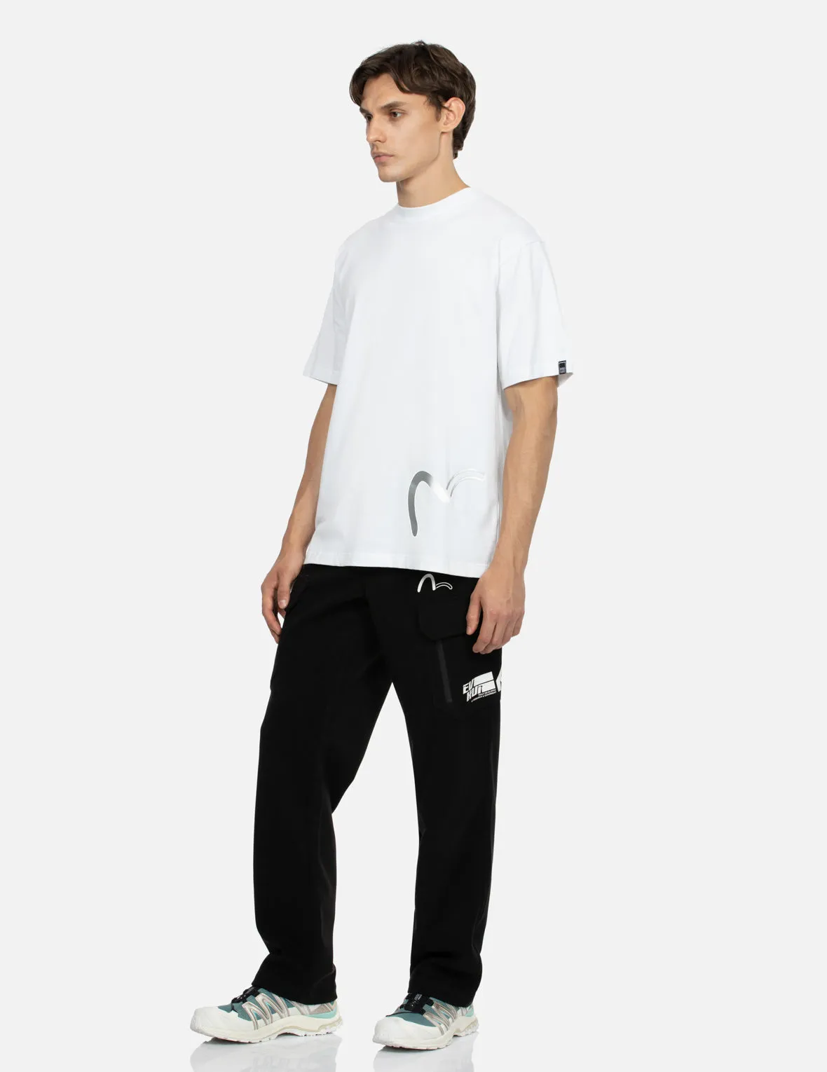 Reflective Seagull Print Regular Fit T-shirt