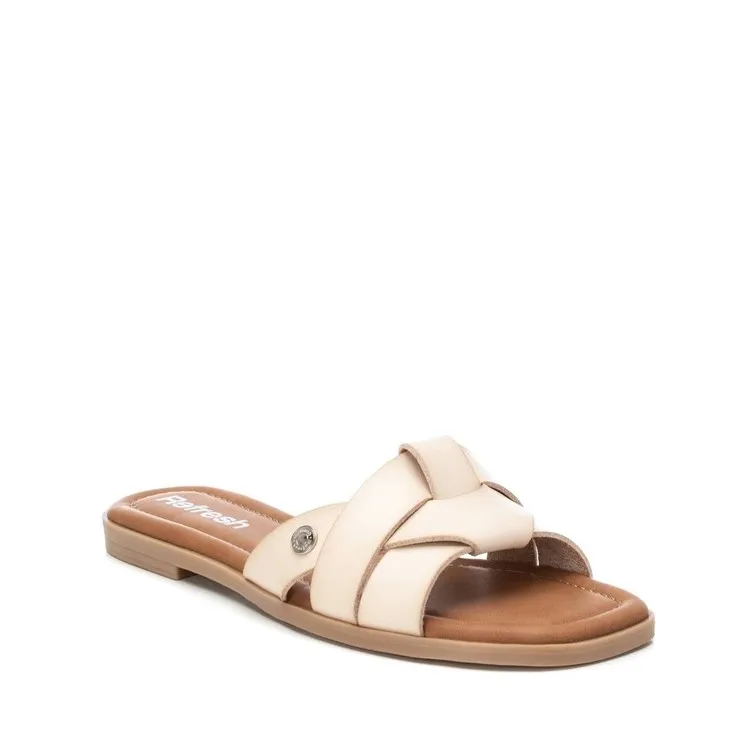 Flat White Sandals for Women by Refresh