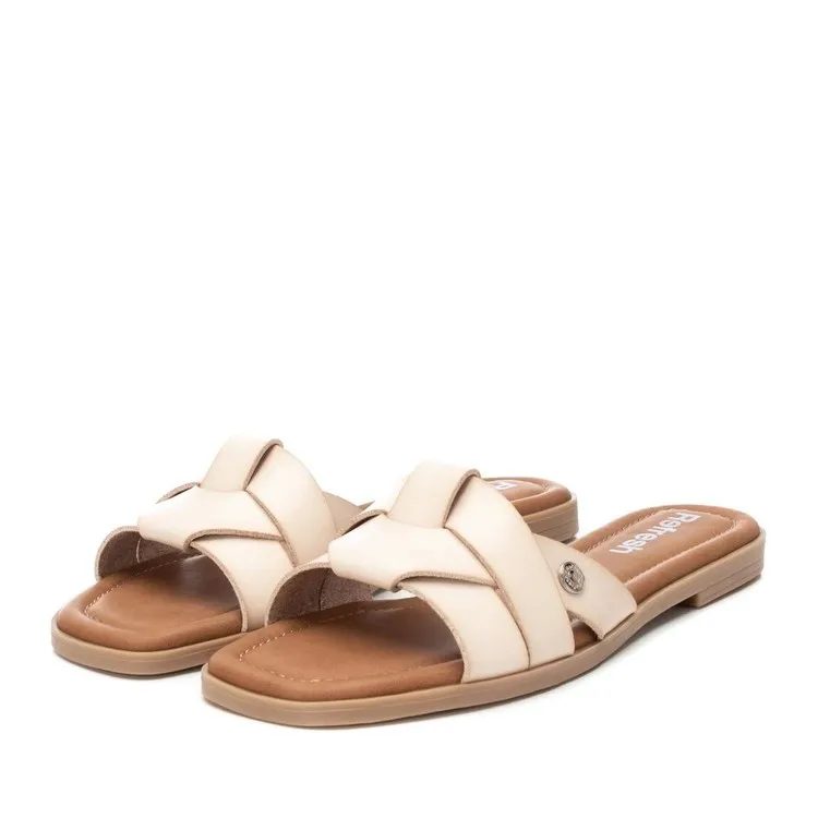 Flat White Sandals for Women by Refresh