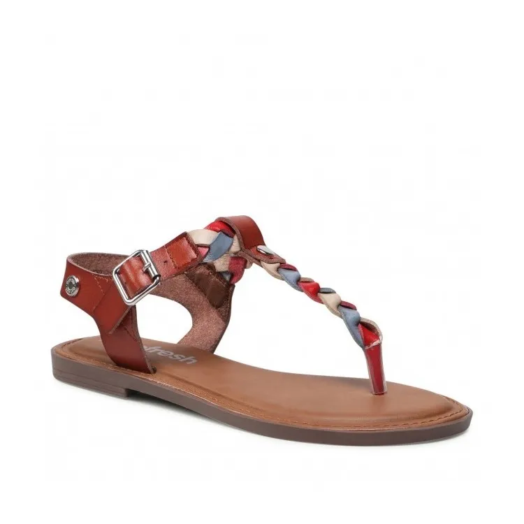 Flat Leather Sandals Refresh 79763 Sandali Donna