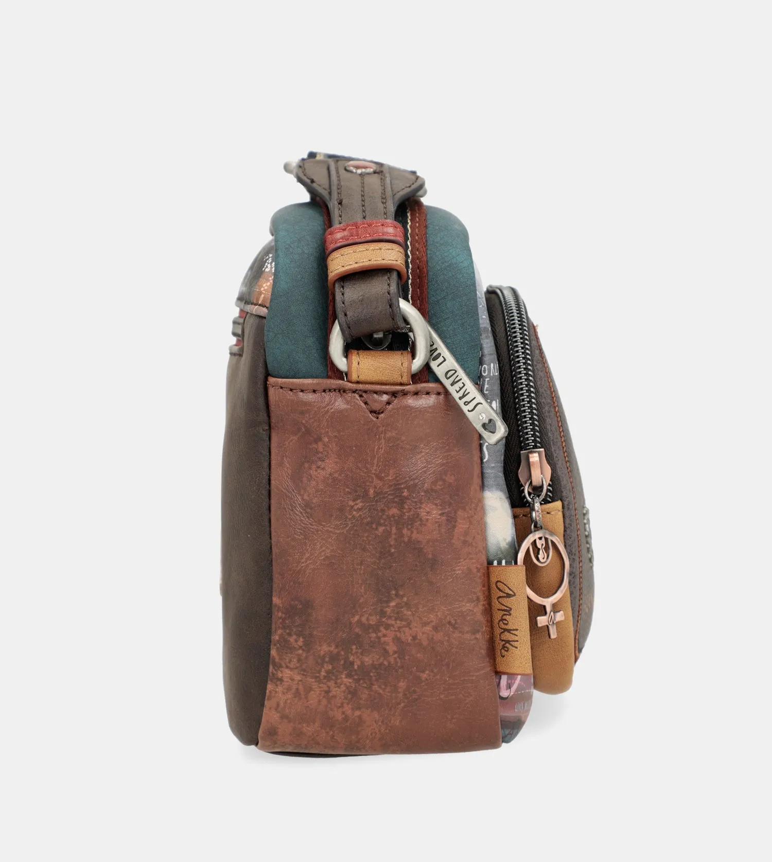 Respect shoulder bag with front pocket