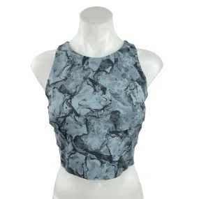 Rhone Revive Blue Multicolor Marble Print Racerback Activewear Gym Sports Bra  M