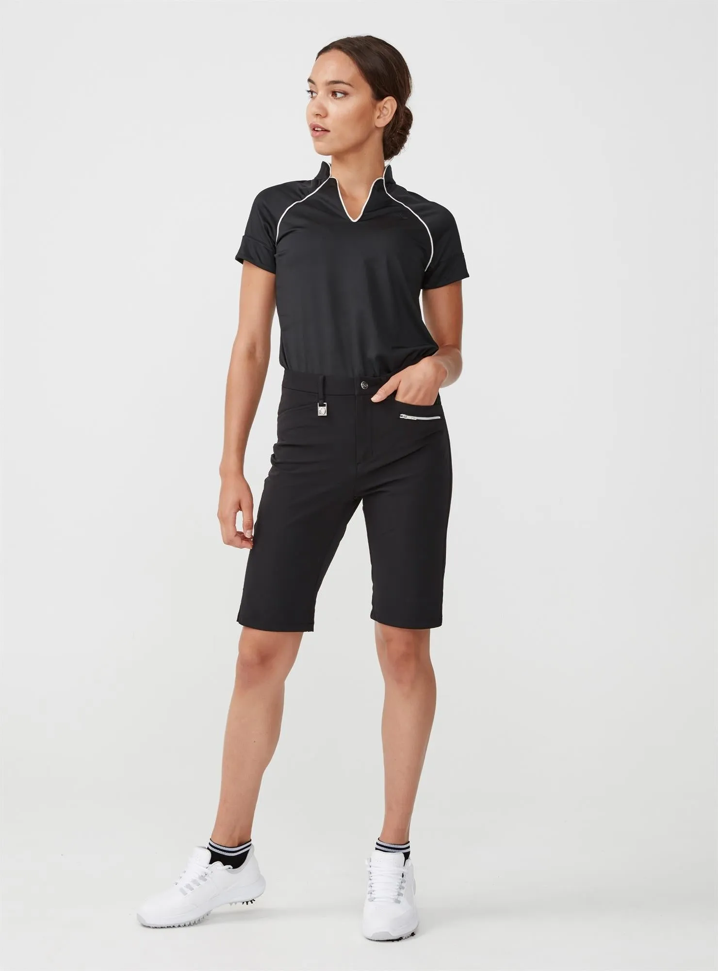 Ladies Comfort Stretch Golf Bermuda Shorts Black