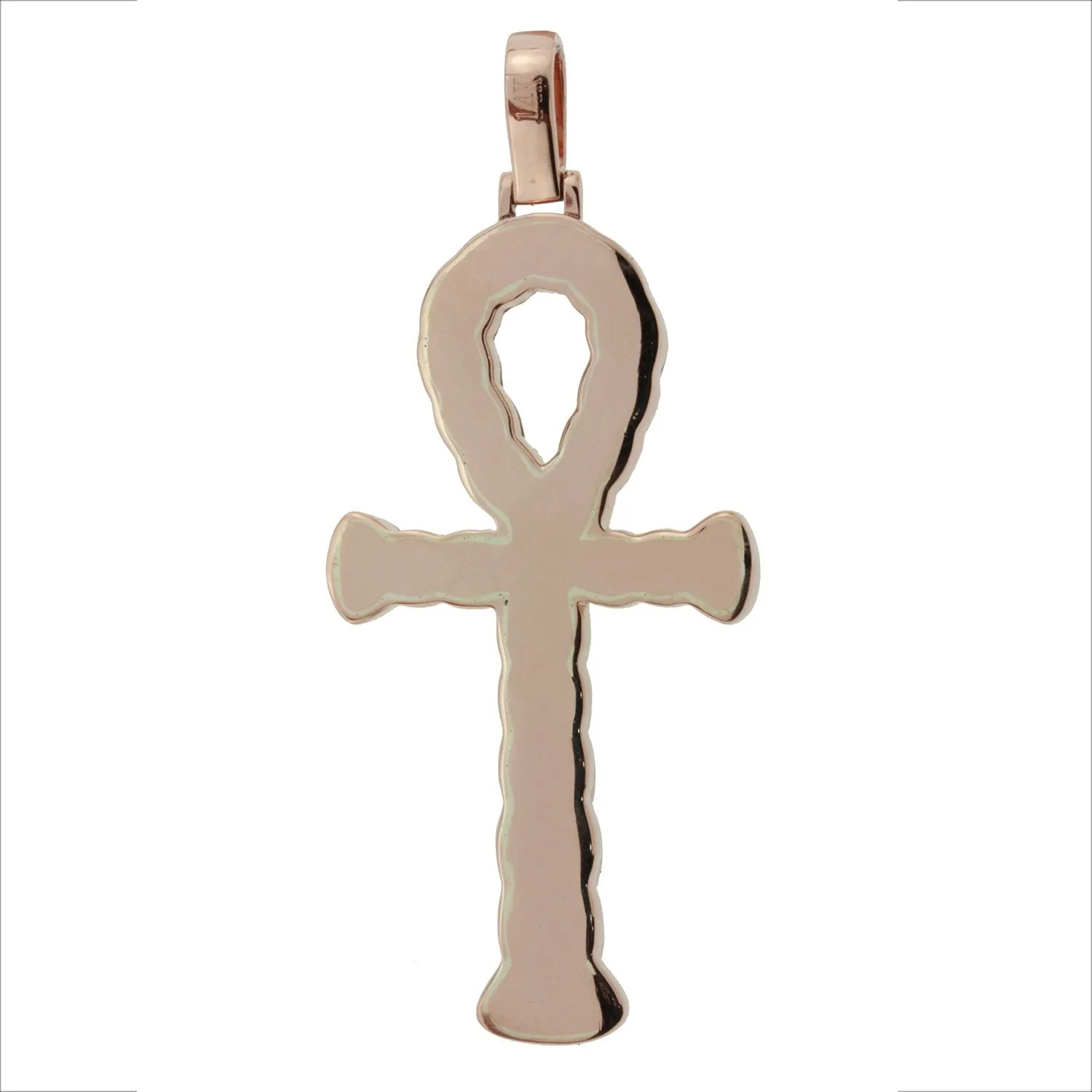 Rose Gold Diamond Ankh Pendant for Men