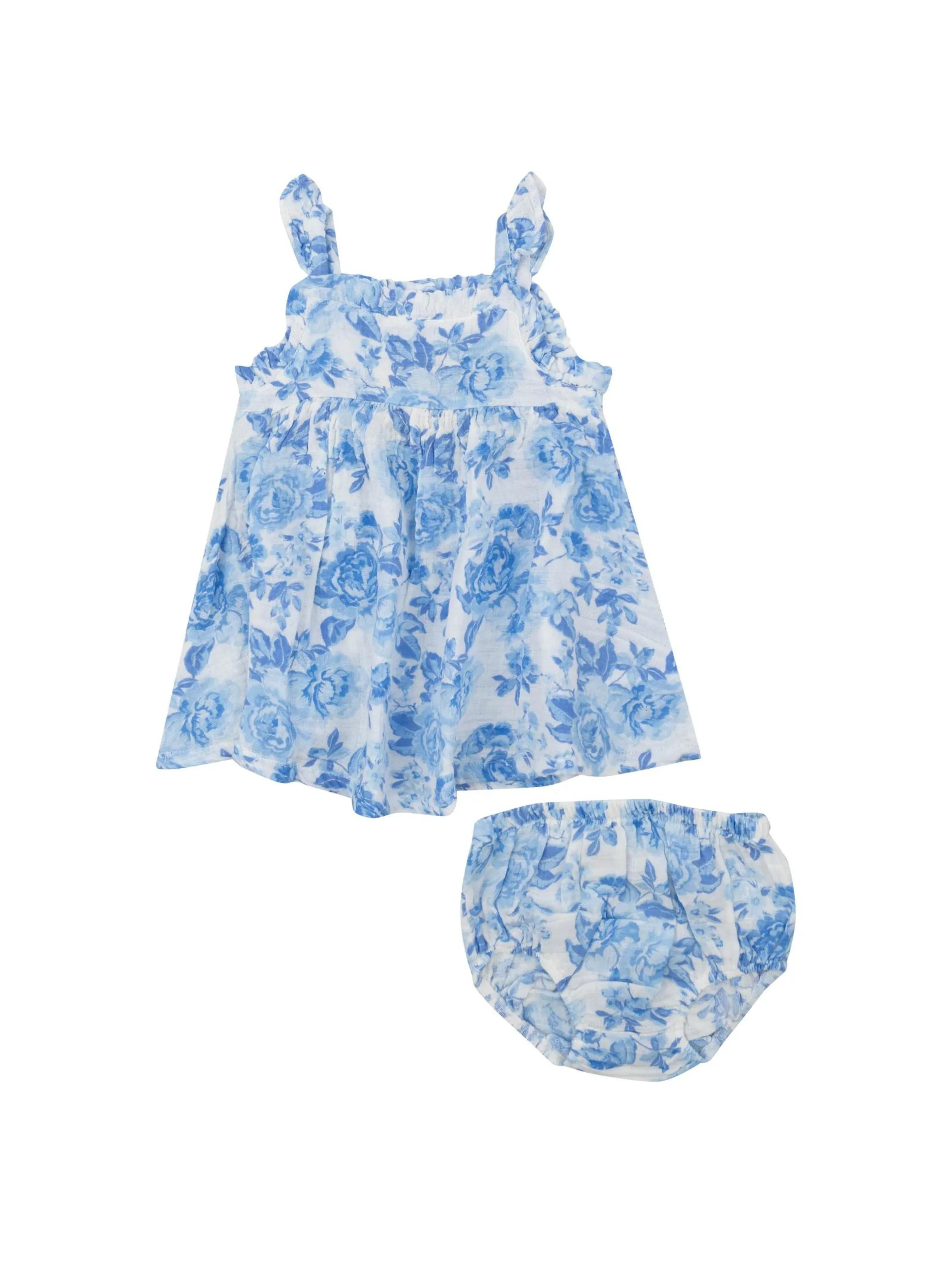 Blue Rose Toddler Sundress