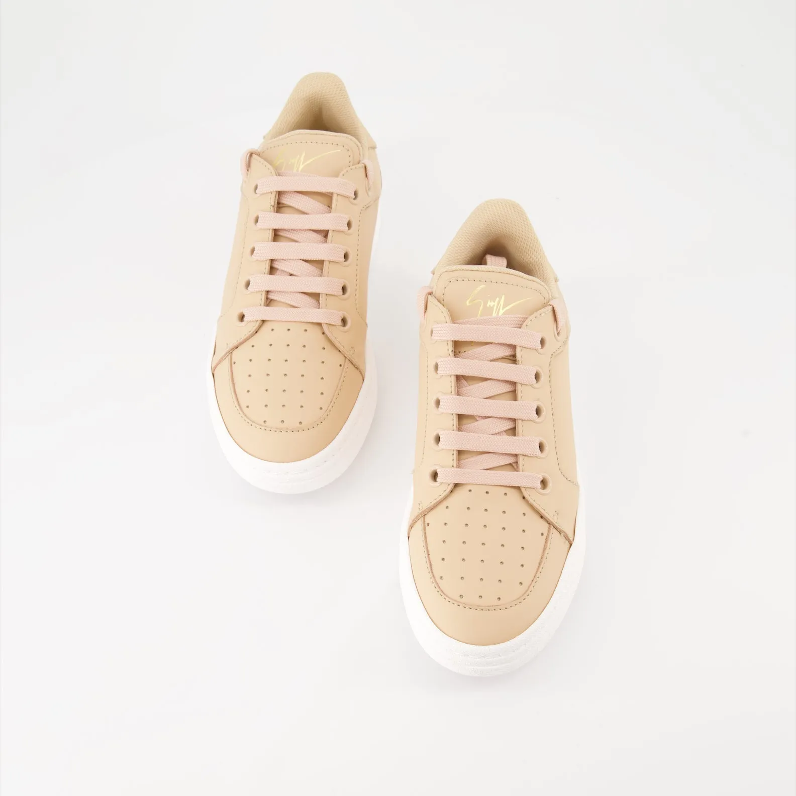 Rosé Leather Sneakers