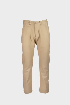 Rustic Plainweave Flat Front Chino - Natural