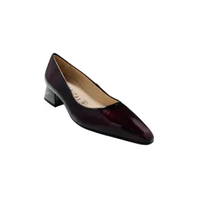 Sahara Burgundy Patent Low Heel