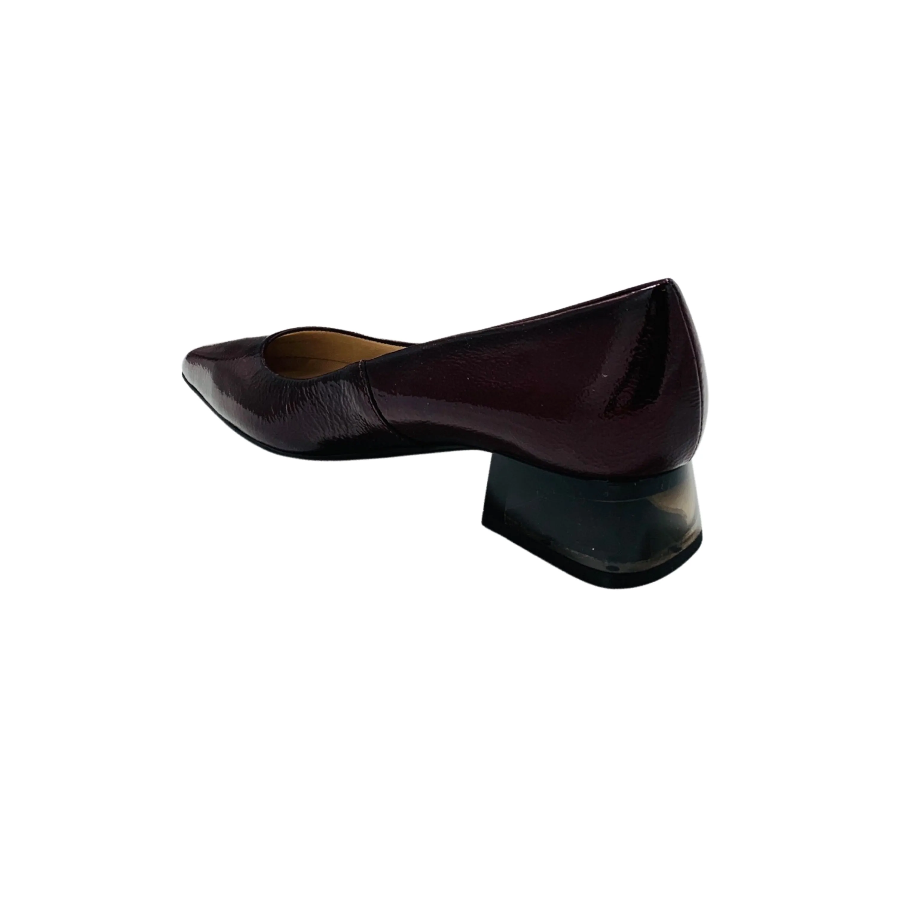 Sahara Burgundy Patent Low Heel