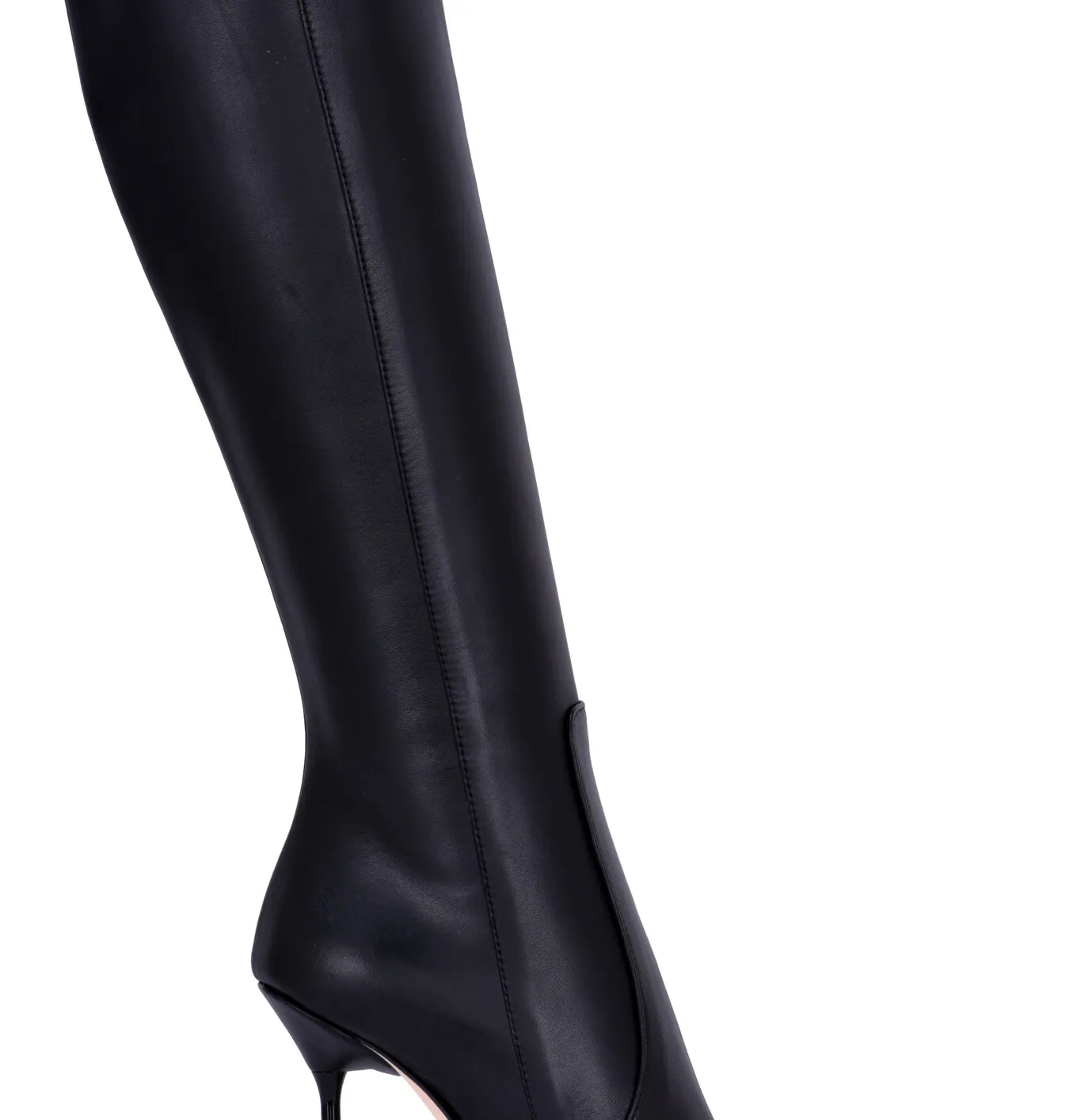 Sanctum ELEKTRA EXTREME POINTY KNEE BOOTS BLACK NAPPA