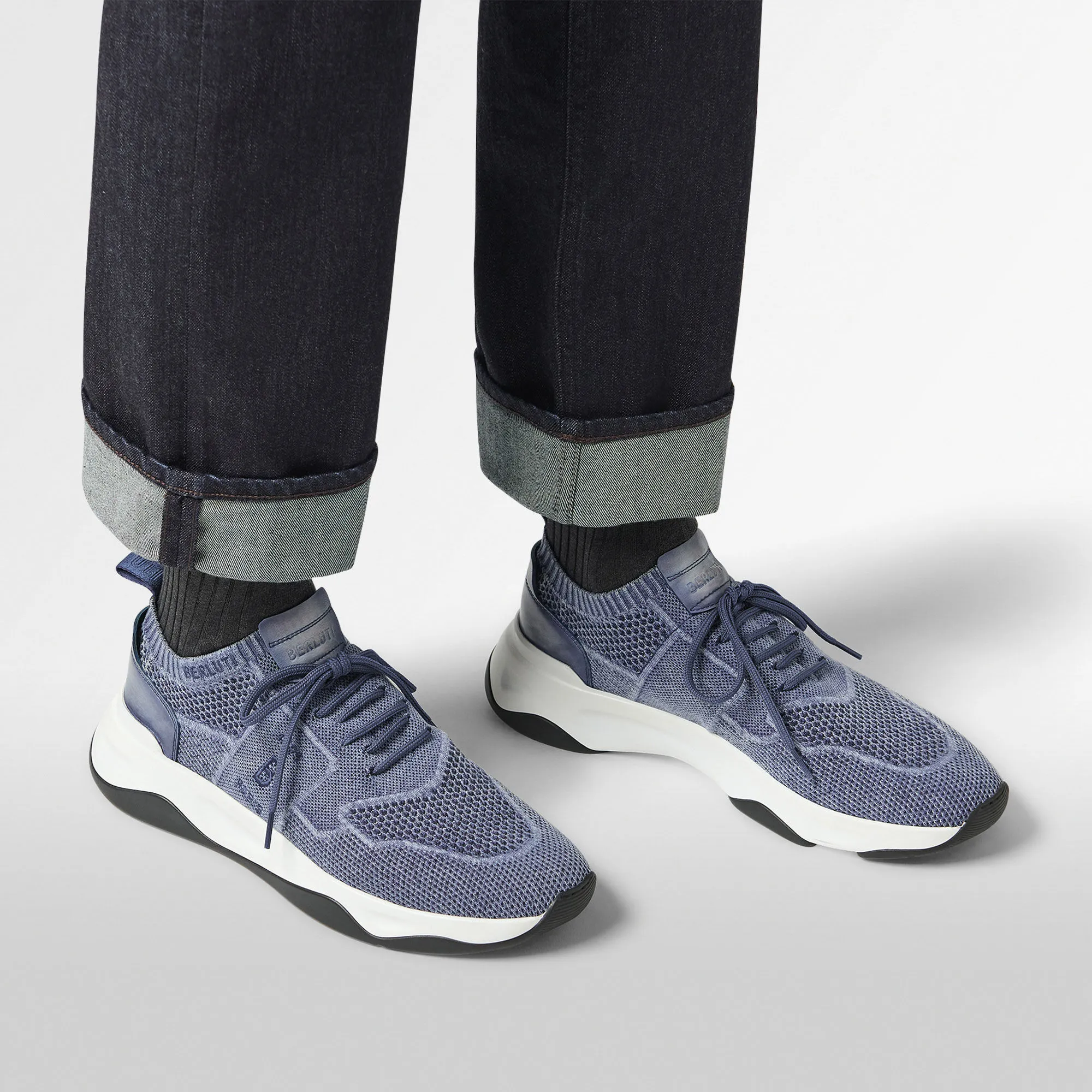 Denim Leather Shadow Sneaker