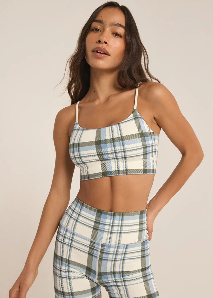 Shine Plaid Bra - Sandstone