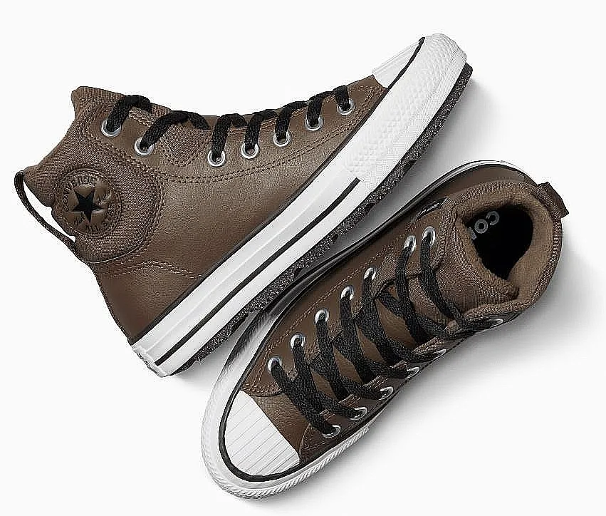 shoes Converse Chuck Taylor All Star Berkshire Fleece Lined Hi - A04812/Engine Smoke/Black/White - kid´s