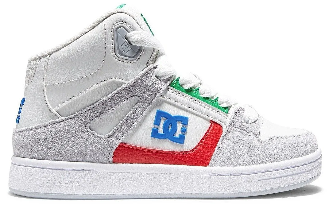 shoes DC Pure High -Top - XSSG/Gray/Gray/Green - unisex junior