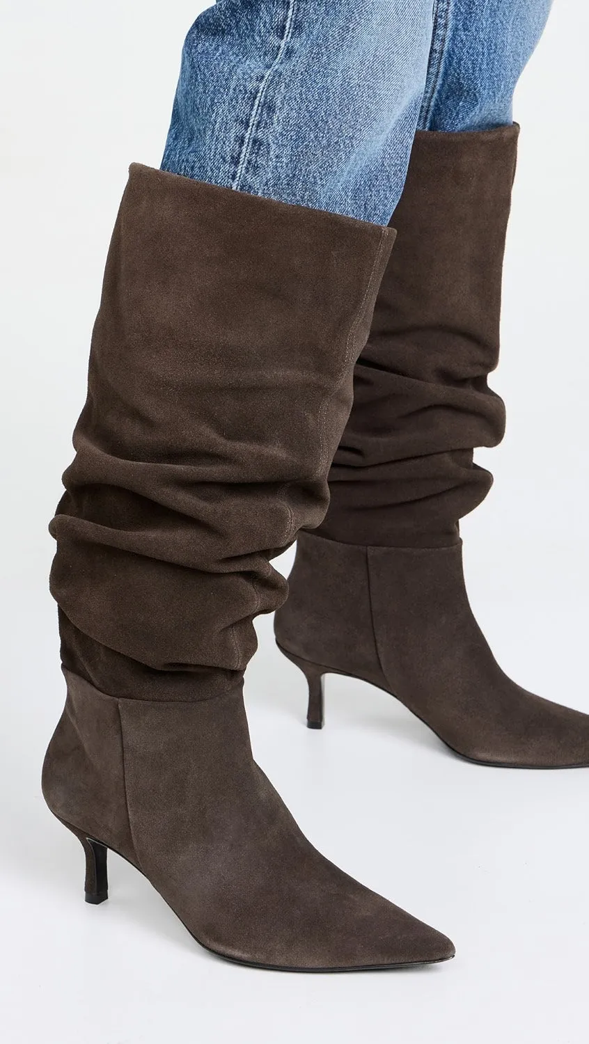 Slouch Boot in Suede Style - SIMKHAI JODI