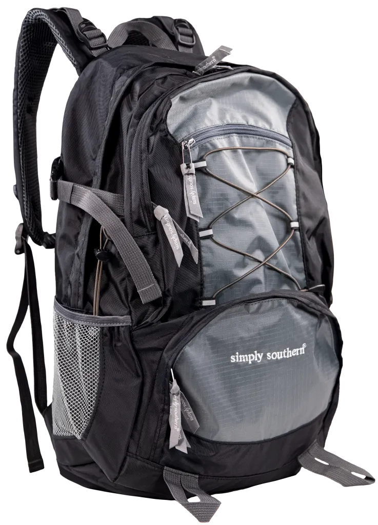 Simply Southern Preppy Grey Utility Backpack Bookbag