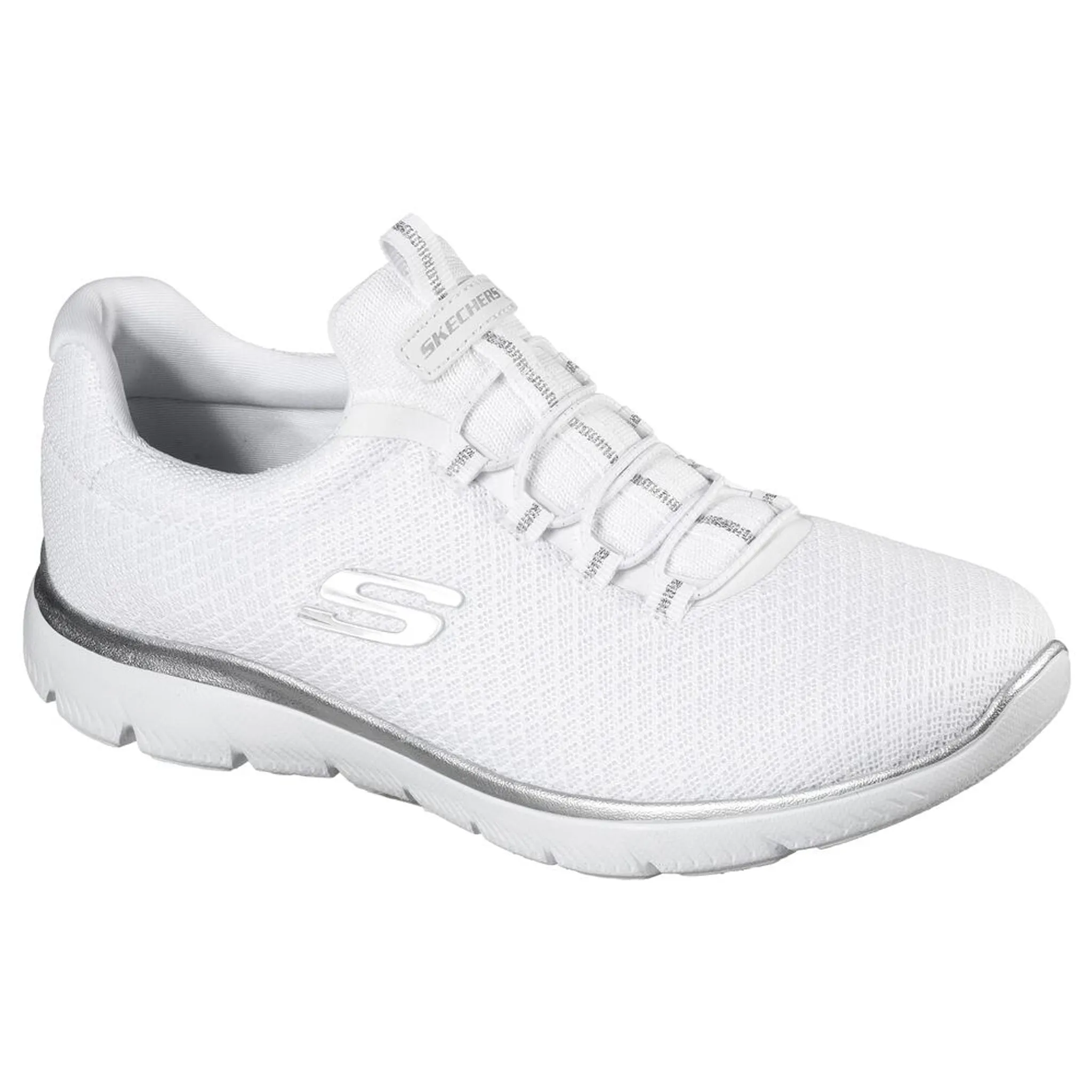 Women's black athletic shoes with memory foam - Skechers Summits 12980