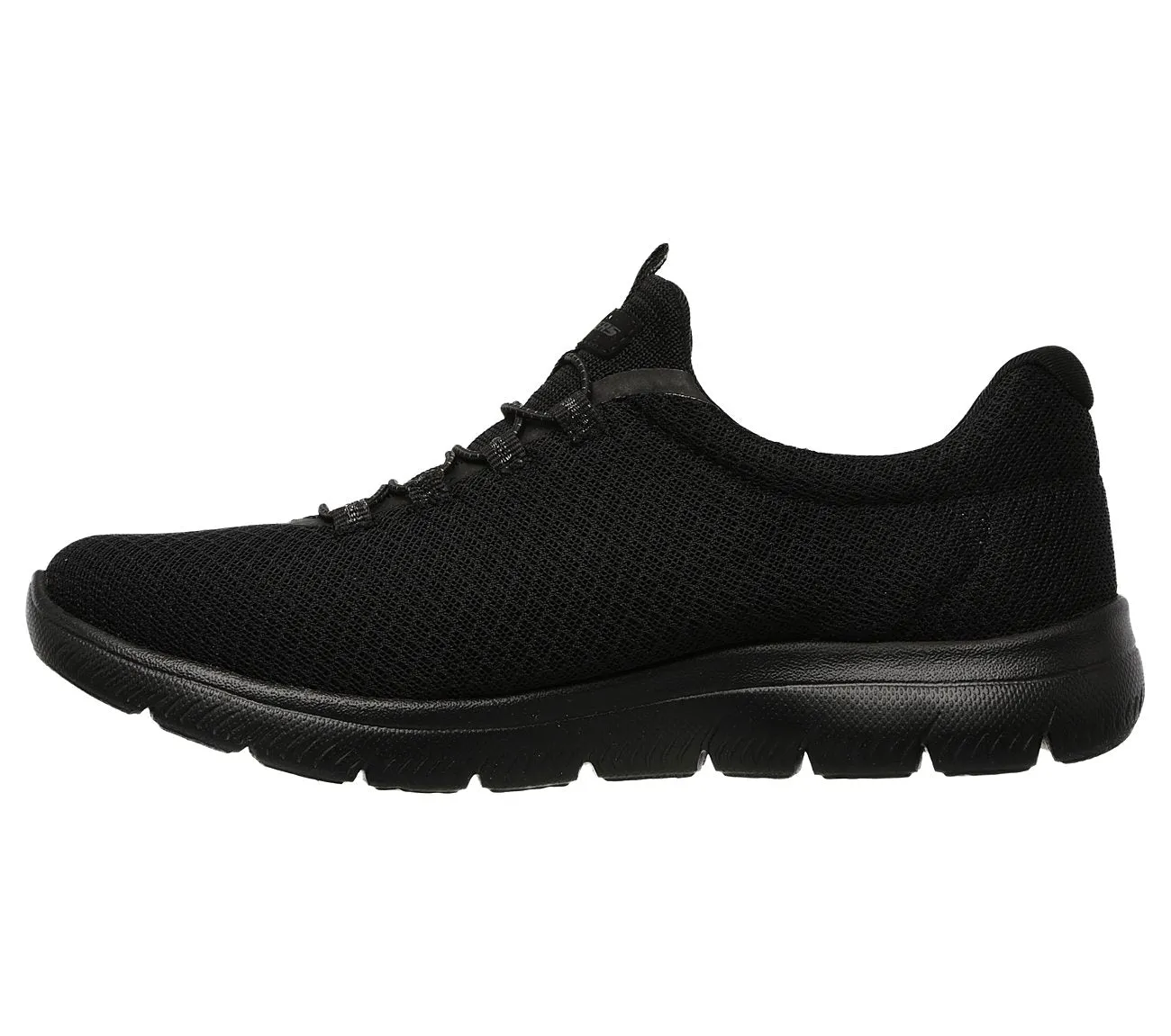 Women's black athletic shoes with memory foam - Skechers Summits 12980