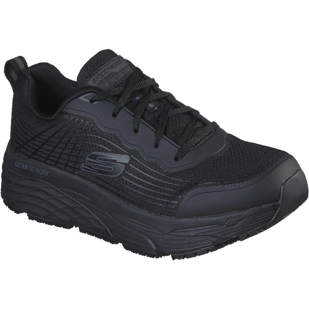 Skechers Workwear Skechers Work Relaxed Fit Max Cushioning Elite Trainer Black