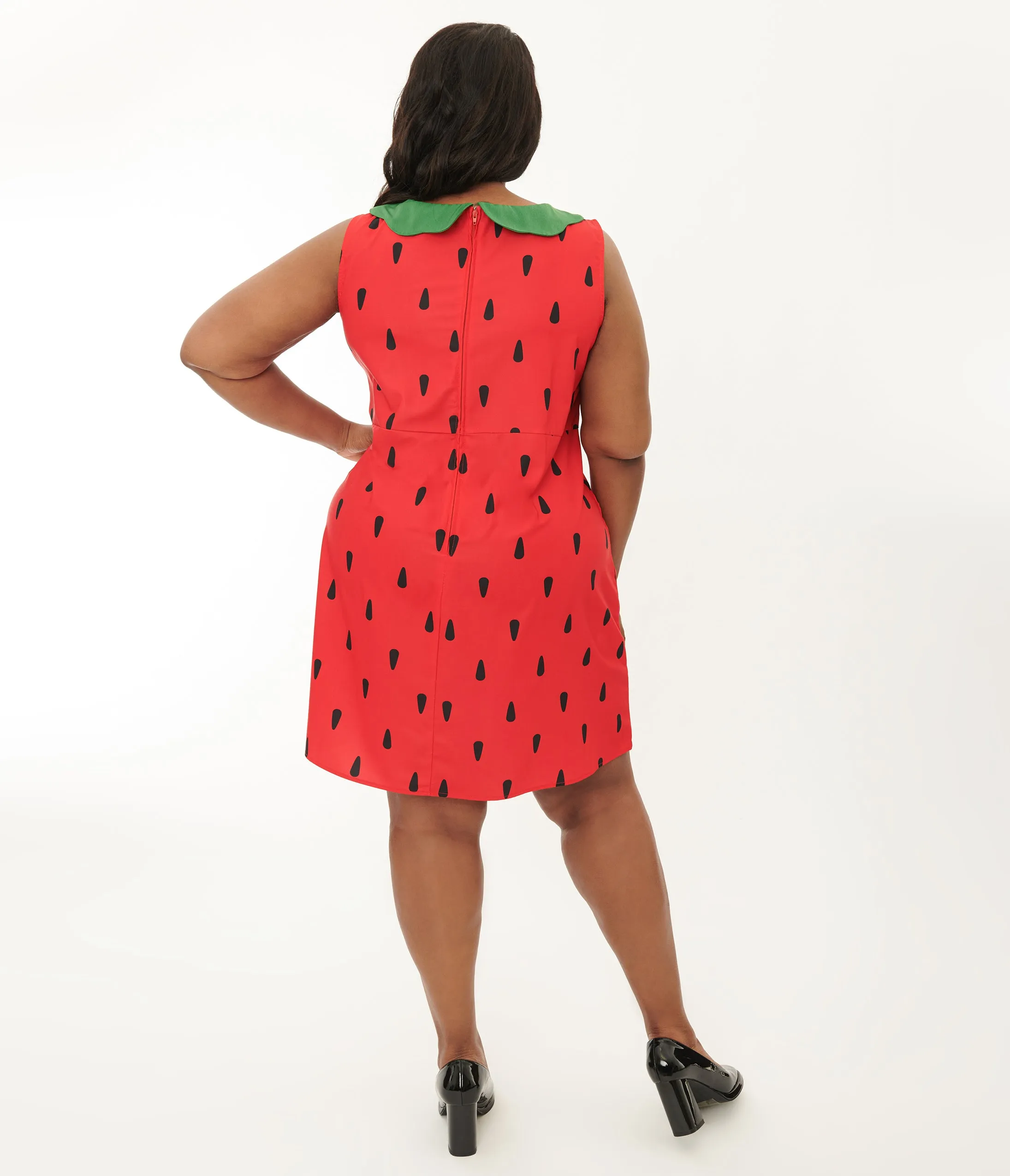 Red Green Strawberry Shift Dress Plus Size - Smak Parlour