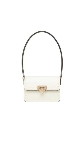 White Small Rockstud23 Smooth Calfskin Shoulder Bag