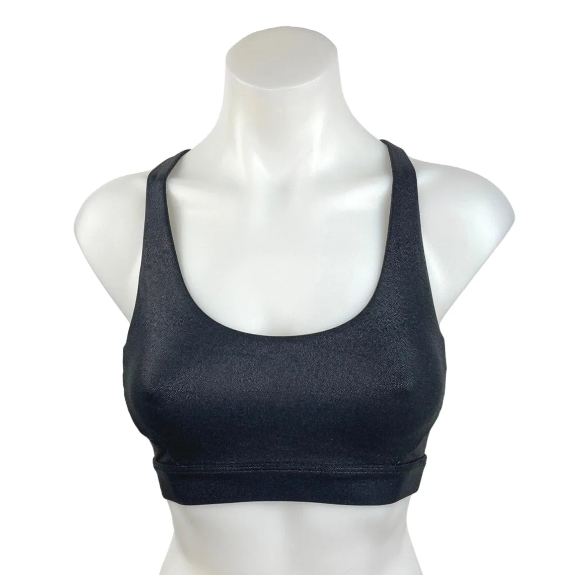 Soul Women's Black Scoop Neck Strappy Back Pullover Athletic Yoga Sports Bra XS