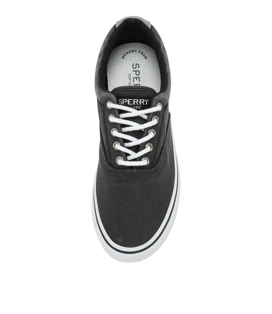 SPERRY Halyard Cvo Black Canvas Sneakers