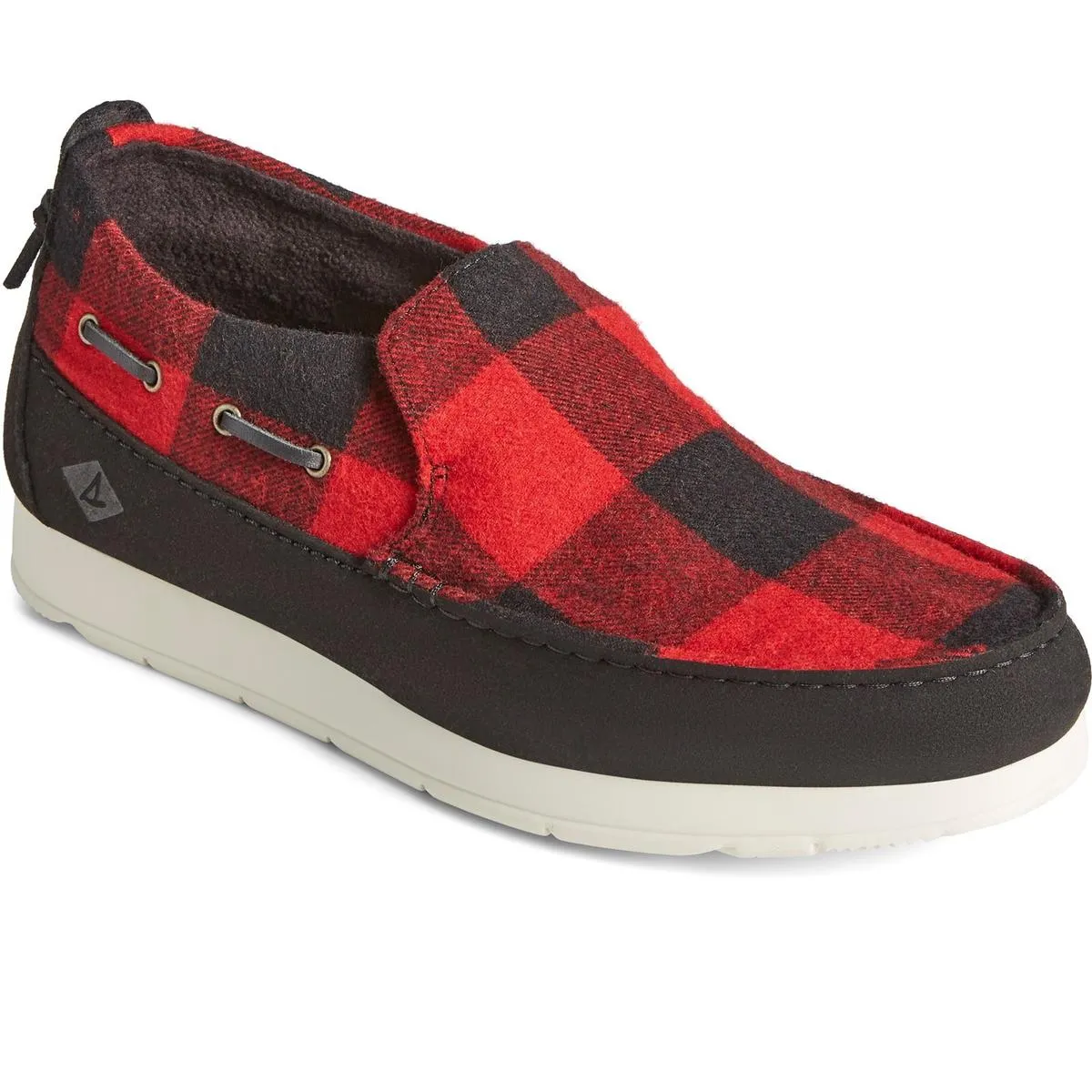 Sperry Moc-Sider Buffalo Check Shoes Red