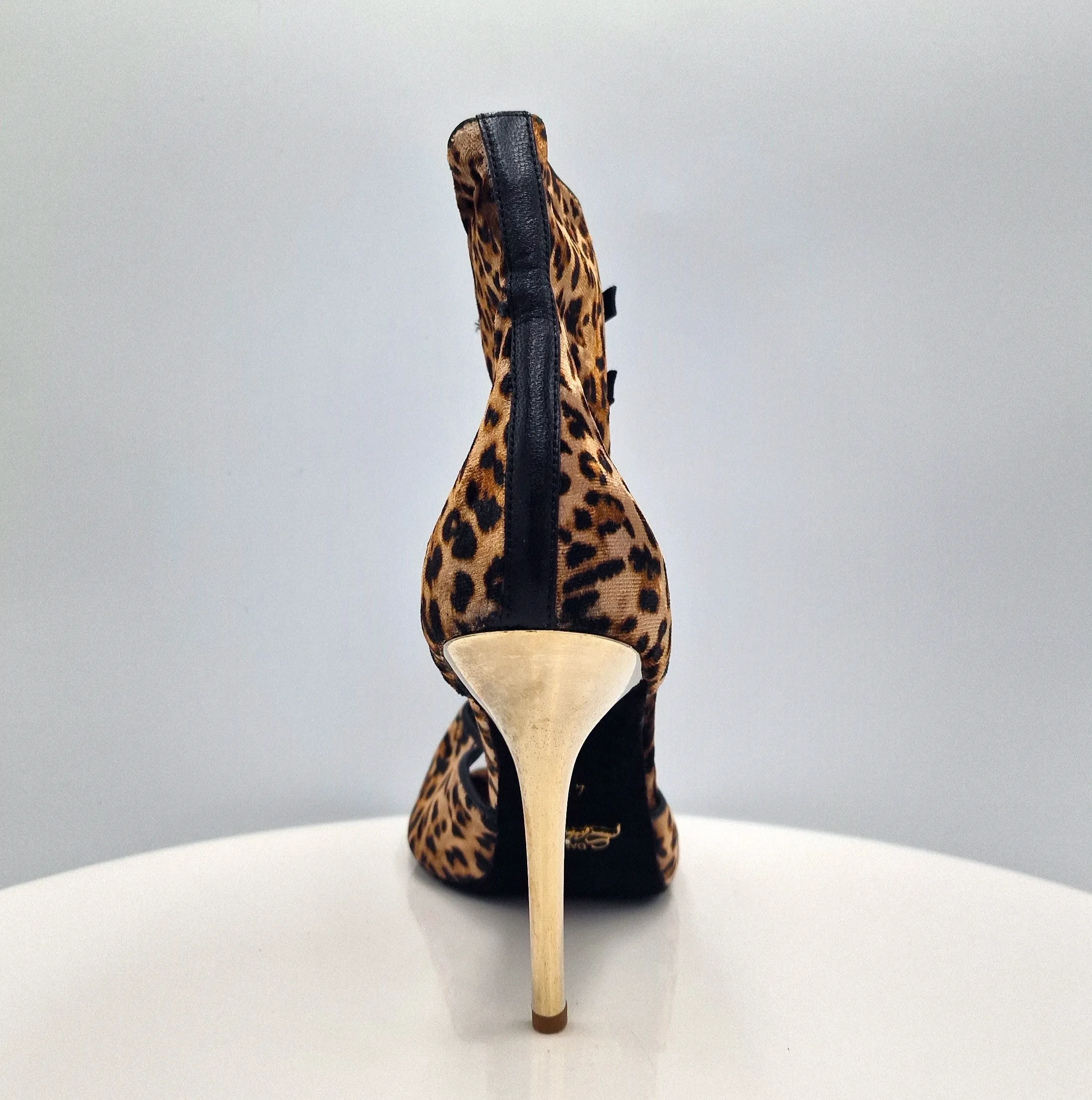 Spica Leopard Printed Suede High Heel 9cm