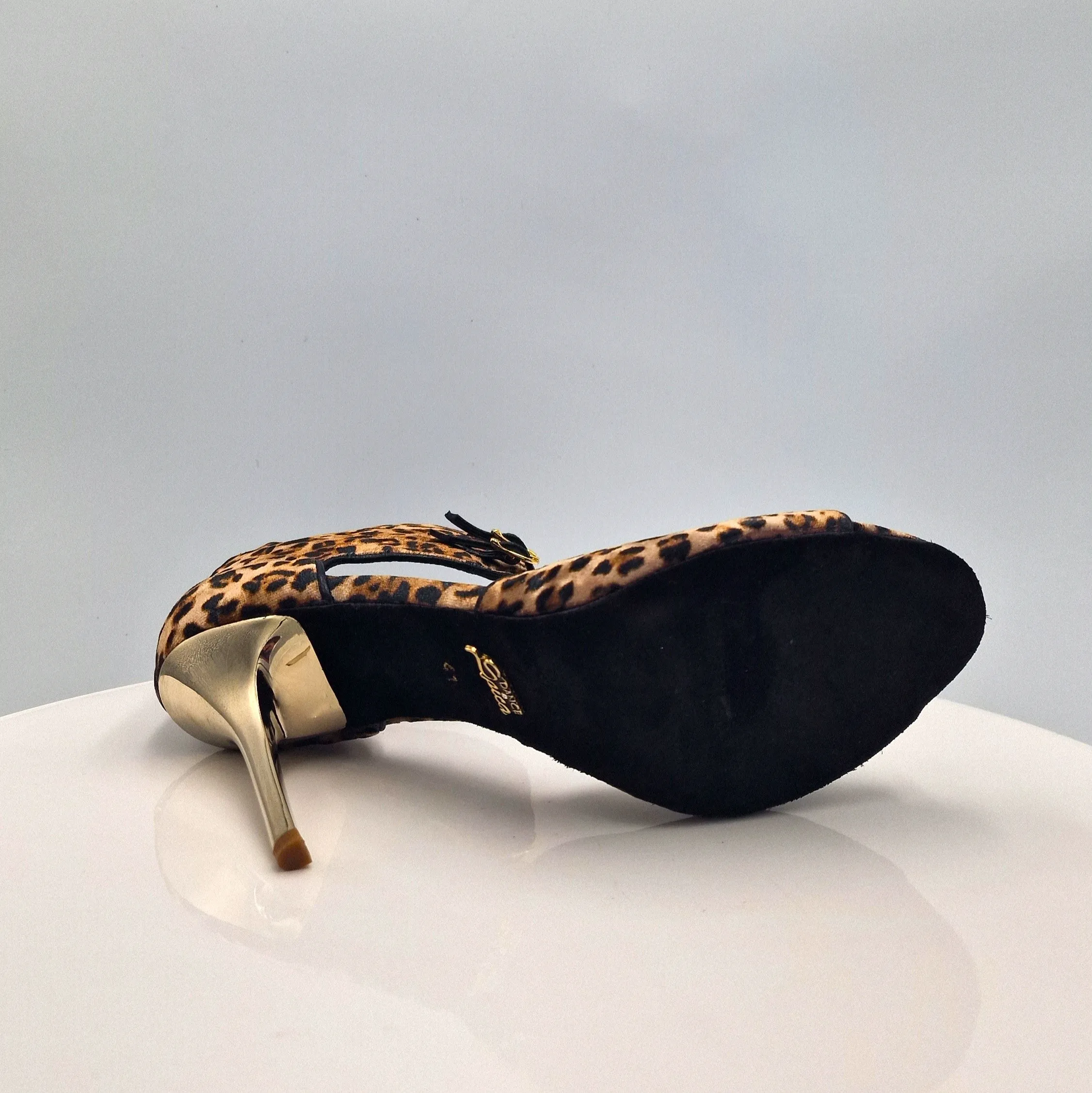 Spica Leopard Printed Suede High Heel 9cm