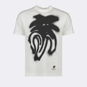 Spray Print White T-shirt