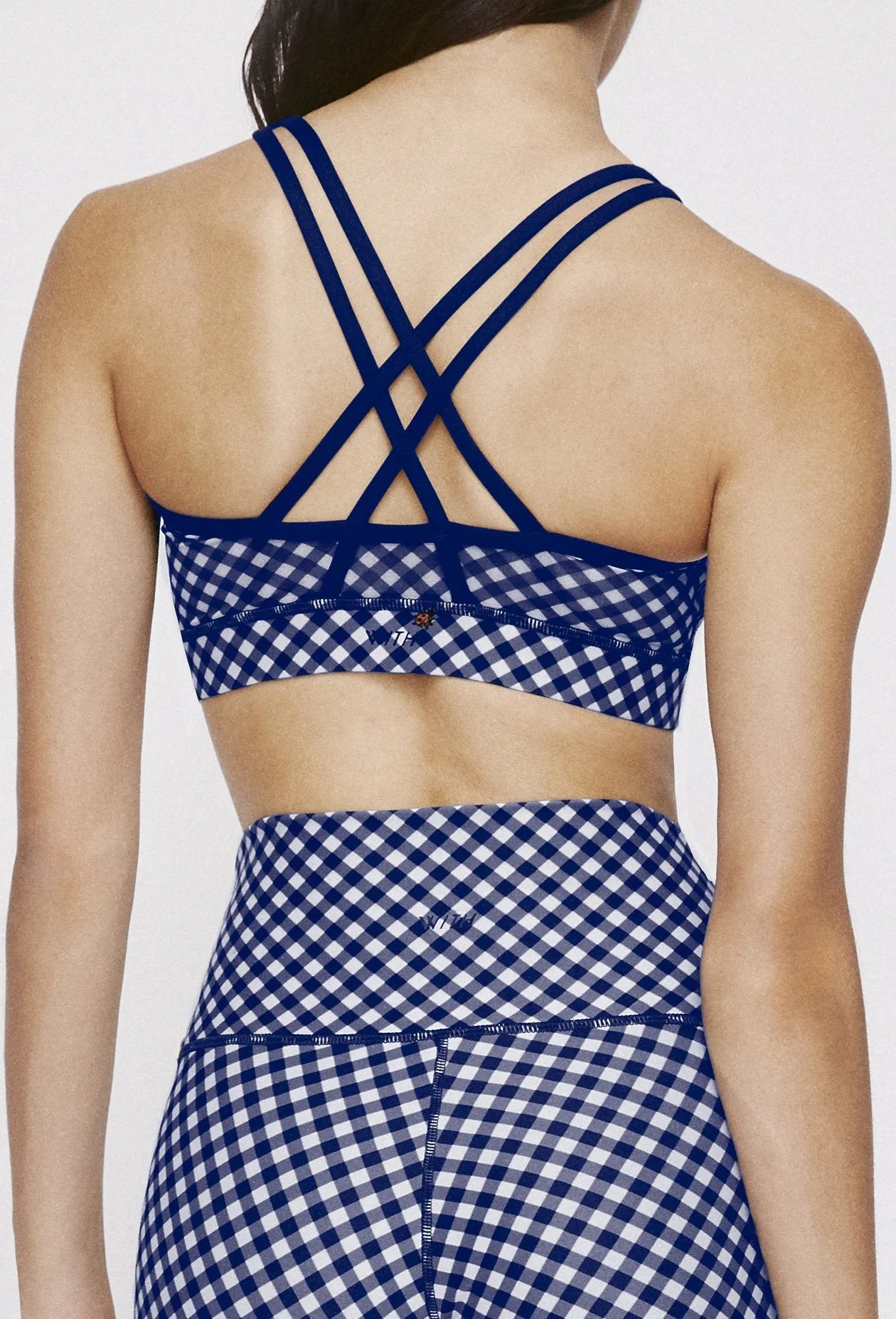 Strappy Bra Navy Gingham